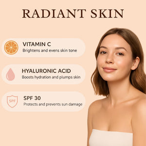 Bellkah SPF 30 Anti-Aging Face Moisturizer Cream – Firming, Wrinkle-Reducing, Hydrating Moisturizer Face Cream with Vitamin C & Hyaluronic Acid – Moisturizing Skin Care for Women – 30ml Bellkah Skin Care